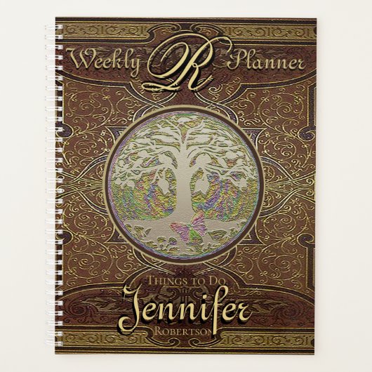 古いヴィンテージレザーブックルック プランナー手帳 (正面)