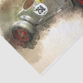 古いヴィンテージレーシングカーデコパージュ 薄葉紙 (詳細)