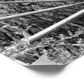 古いヴィンテージワゴンホイール白黒 ポスター (角)