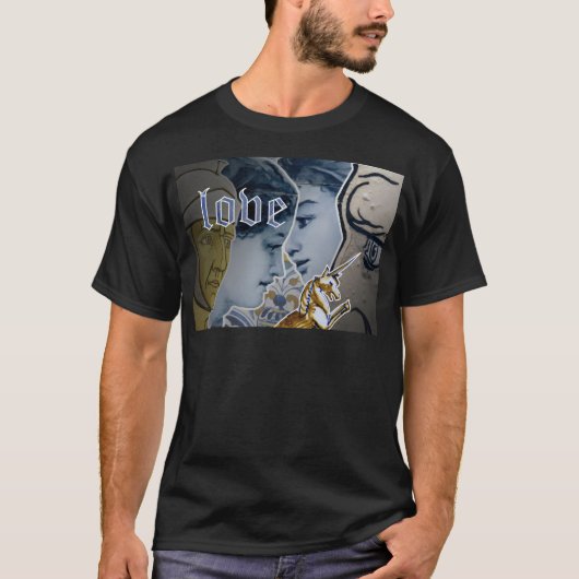 古いヴィンテージ愛。単気ににキス。 Tシャツ (正面)
