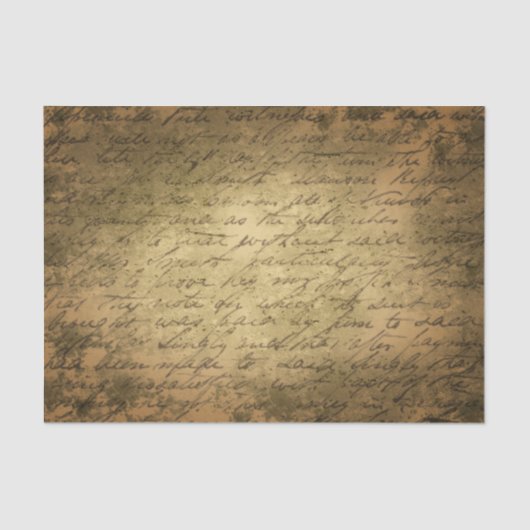 古いヴィンテージ手書きティッシュペーパー 薄葉紙 (正面)