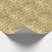 古いヴィンテージ手書きラッピング紙 ラッピングペーパー (角)