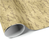 古いヴィンテージ手書きラッピング紙 ラッピングペーパー (ロールコーナー)