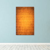 古いヴィンテージ楽譜 キャンバスプリント (インサイチュ (ウッドフロア))