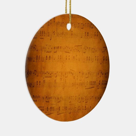 古いヴィンテージ楽譜 セラミックオーナメント (右)