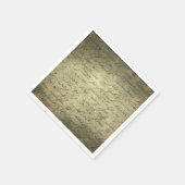 古いヴィンテージ筆記用紙文字 スタンダードカクテルナプキン (角)