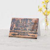 古いヴィンテージ米国の木製の船積みクレート挨拶2 カード (黄色い花)