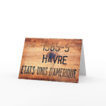 古いヴィンテージ米国の木製の船積み箱グリーティング3