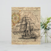 古いヴィンテージ船スクラップブック紙 (スタンド正面)