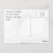 古いヴィンテージ裁縫機械ありがとう ポストカード (裏面)