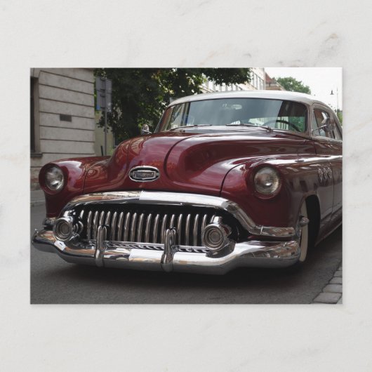 古いヴィンテージ車 – はがき (正面)