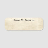 古いヴィンテージ配布用ブックページの再使用可能な外観 名札 (正面)