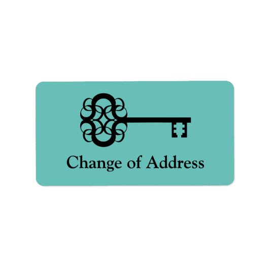 古いヴィンテージ鍵アドレスの変更 ラベル (正面)