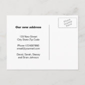 古いヴィンテージ鍵新しいアドレス用はがきを移動 案内ポストカード (裏面)