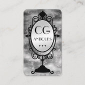 古いヴィンテージ鏡アンティークディーラーの名刺 名刺 (正面)