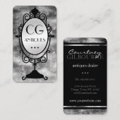 古いヴィンテージ鏡アンティークディーラーの名刺 名刺 (正面/裏面)