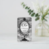 古いヴィンテージ鏡アンティークディーラーの名刺 名刺 (スタンド正面)