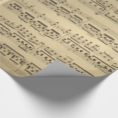 古いヴィンテージ音楽シート ラッピングペーパー (角)