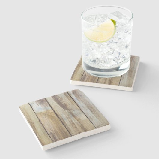古いヴィンテージ風化木板のパターン ストーンコースター (横)