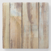 古いヴィンテージ風化木板のパターン ストーンコースター (正面)