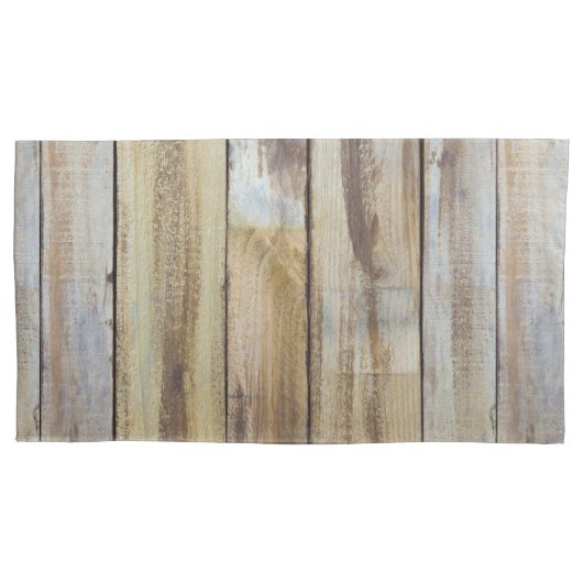 古いヴィンテージ風化木板のパターン 枕カバー (正面)