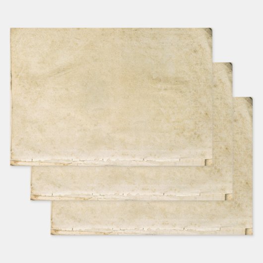 古いヴィンテージ ラッピングペーパーシート (セット)