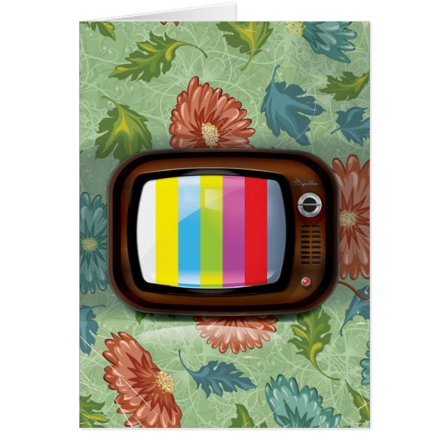 古いヴィンテージCRTテレビ (正面)