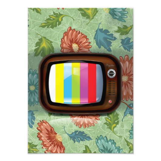 古いヴィンテージCRTテレビ フォトプリント            (正面)