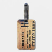 古いヴィンテージUS木製出荷箱荷物タグ3 ラゲッジタグ (裏面縦)