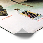 古い上海酒のポスターと女中国ののピン留め ポスター (角)