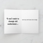 古い下着と古い友達はどう違うの? カード (内部)