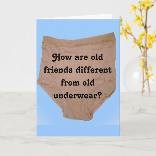 古い下着と古い友達はどう違うの？ カード (黄色い花)