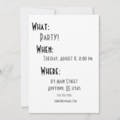 古い不機嫌だ!(不機嫌アダプタ招待状) 招待状 (裏面)