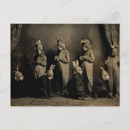 古い不気味なイースターバニー葉書 ポストカード