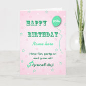 古い不潔な名前をカスタムすると95歳になる カード (正面)