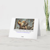 古い世界のサンタランタンエルフ鹿鳥雪 シーズンカード (裏面)