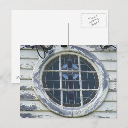 古い丸い窓。 ポストカード (正面/裏面)