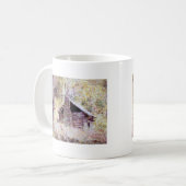 古い丸太小屋 コーヒーマグカップ (正面左)