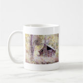 古い丸太小屋 コーヒーマグカップ (左)