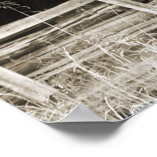 古い丸太小屋 ポスター (角)