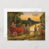 古い二面及びツーリングカーヴィンテージシーン ポストカード (正面/裏面)