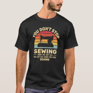 古い人々のストップ裁縫を取得しないレトロな下水道 Tシャツ