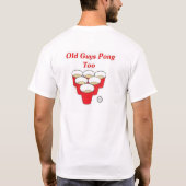 古い人ビールPong Tシャツ (裏面)