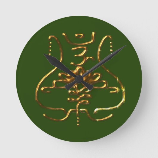 古い仏伝統的教の象徴 ラウンド壁時計 (正面)