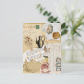 古い仕訳帳ビクトリアン時代のヴィンテージはがき ポストカード (スタンド正面)