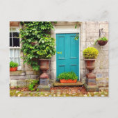 古い伝統的なスコットランドのドア ポストカード (正面)