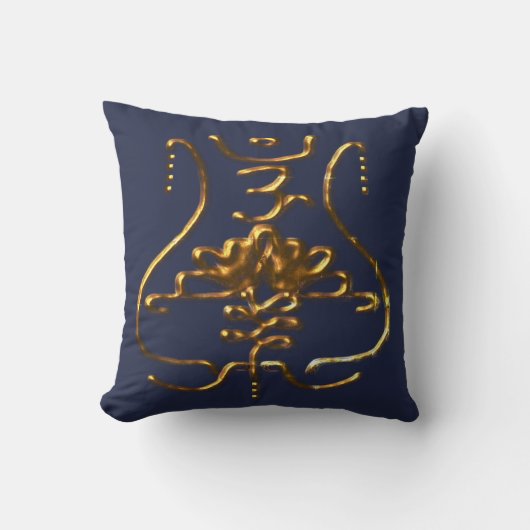 古い伝統的仏教の象徴 クッション (正面)