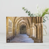 古い伽藍クロイスター廊下 サンキューカード (スタンド正面)