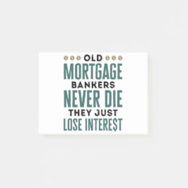 古い住宅ローン銀行家は死ぬだけで利子を失う ポストイット