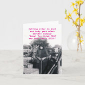 古い体パーツ誕生日カード カード (黄色い花)